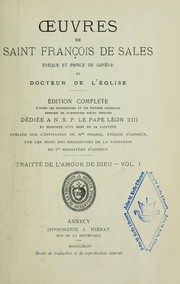 Cover of: Oeuvres de saint François de Sales, évêque de Genève et docteur de l'Église by Francis de Sales