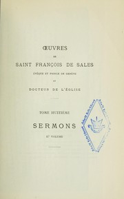Cover of: Oeuvres de saint François de Sales, évêque de Genève et docteur de l'Église