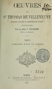 Cover of: Oeuvres de St. Thomas de Villeneuve