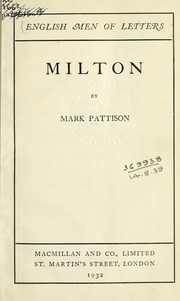 Cover of: Milton