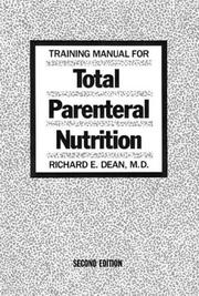 Cover of: Training Manual for Total Parenteral Nutrition (Pocket Guides for Medicine)