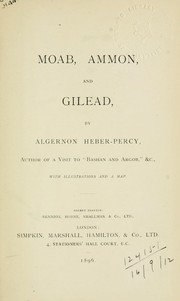 Cover of: Moab, Ammon, and Gilead