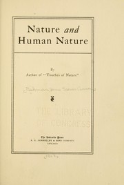 Cover of: Nature and human nature