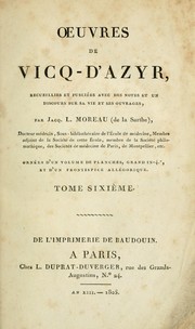 Cover of: Oeuvres de Vicq-d'Azyr by Félix Vicq-d'Azyr