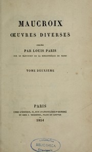 Cover of: Oeuvres diverses by François de Maucroix