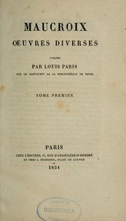 Cover of: Oeuvres diverses by François de Maucroix