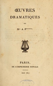 Cover of: Oeuvres dramatiques de Mr. A. F.