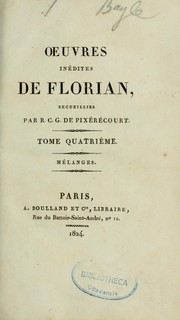 Cover of: Oeuvres inédites by Florian