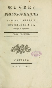 Cover of: Oeuvres philosophiques