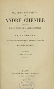 Cover of: Oeuvres poétiques
