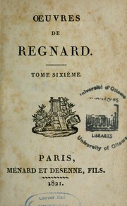 Cover of: Oeuvres by Jean François Regnard