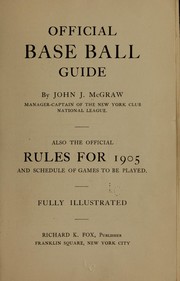 Cover of: Official base ball guide by John Joseph McGraw