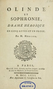 Cover of: Olinde et Sophronie: drame héroique en cinq actes et en prose