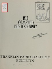Cover of: An olmsted bibliography by Franklin Park Coalition, Inc