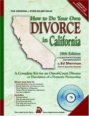 Cover of: How To Do Your Own Divorce In California by Ed Sherman