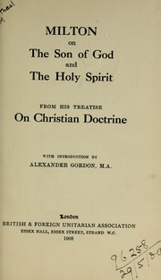 Cover of: On the Son of God and the Holy Spirit by John Milton, John Milton