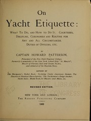 Cover of: On yacht etiquette by Howard Patterson