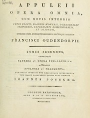 Cover of: Opera omnia by Apuleius