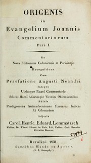 Cover of: Opera omnia quae graece vel latine tantum exstant et ejus nomine circumferuntur by Origen comm