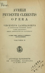 Cover of: Opera by Aurelius Clemens Prudentius