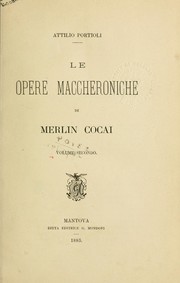 Cover of: Opere maccheronische by Teofilo Folengo