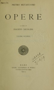 Cover of: Opere