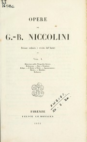 Cover of: Opere by Giovanni Battista Niccolini