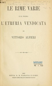 Cover of: Opere by Vittorio Alfieri
