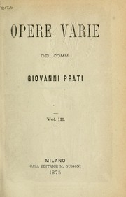 Opere varie by Giovanni Prati