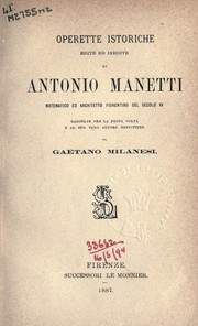 Cover of: Operette istoriche edite ed inedite