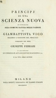 Cover of: Opere by Giambattista Vico