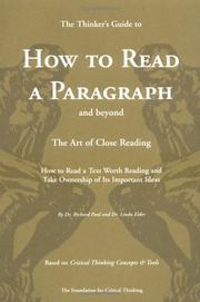Cover of: Thinker's Guide Series / How to Read a Paragraph