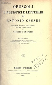 Cover of: Opuscoli linguistici e letterari