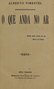 Cover of: O que anda no ar