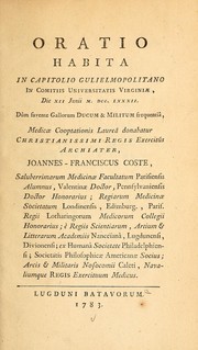 Cover of: Oratio habita in capitolio Gulielmopolitano in comitiis universitatis Virginiae, die XII junii M.DCC.LXXXII: dùm favente gallorum ducum & militum frequentiâ