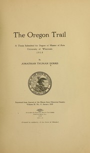 Cover of: The Oregon trail ..