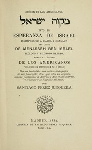 Cover of: Orígen de los Americanos by Manasseh ben Israel