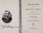 Origin and history of the Magennis family by John F. Meginness