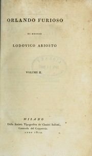 Orlando furioso by Lodovico Ariosto