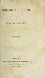 Orlando furioso by Lodovico Ariosto