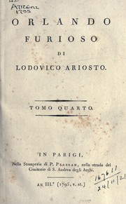 Orlando furioso by Lodovico Ariosto