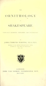 Cover of: The ornithology of Shakespeare by James Edmund Harting