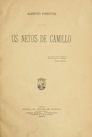 Cover of: Os netos de Camillo by Pimentel, Alberto