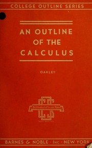 Cover of: An outline of the calculus