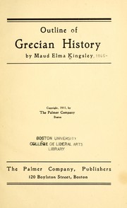 Cover of: Outline of Grecian history