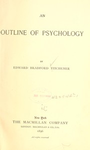 Cover of: An outline of psychology