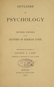 Cover of: Outlines of psychology by Hermann Lotze, Hermann Lotze