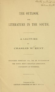 Cover of: The outlook for literature in the South.: A lecture