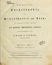 Cover of: Allgemeine Encyclopädie der Wissenschaften und Künste in alphabetischer Folge von genannten Schriftstellern