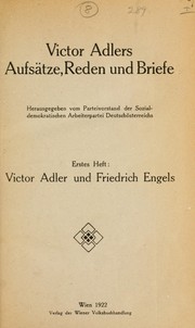 Cover of: Aufsätze, Reden und Briefe